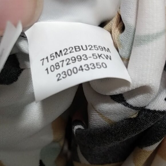 Anne Klein Coral Multi Color Flutter Sleeve Tropical Flower Dress - Picture 12 of 16